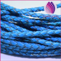 customized real leather cord 4.0mm braided cord